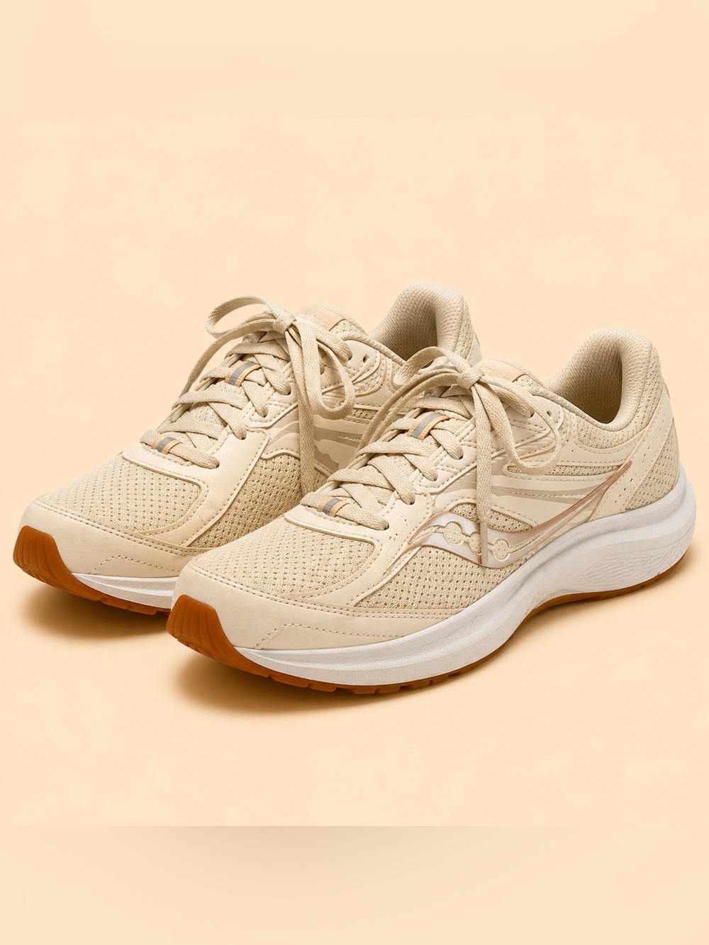 Saucony Cohesion 17 Women’s Size 8.5 Beige Running Walking Athletic Sneakers